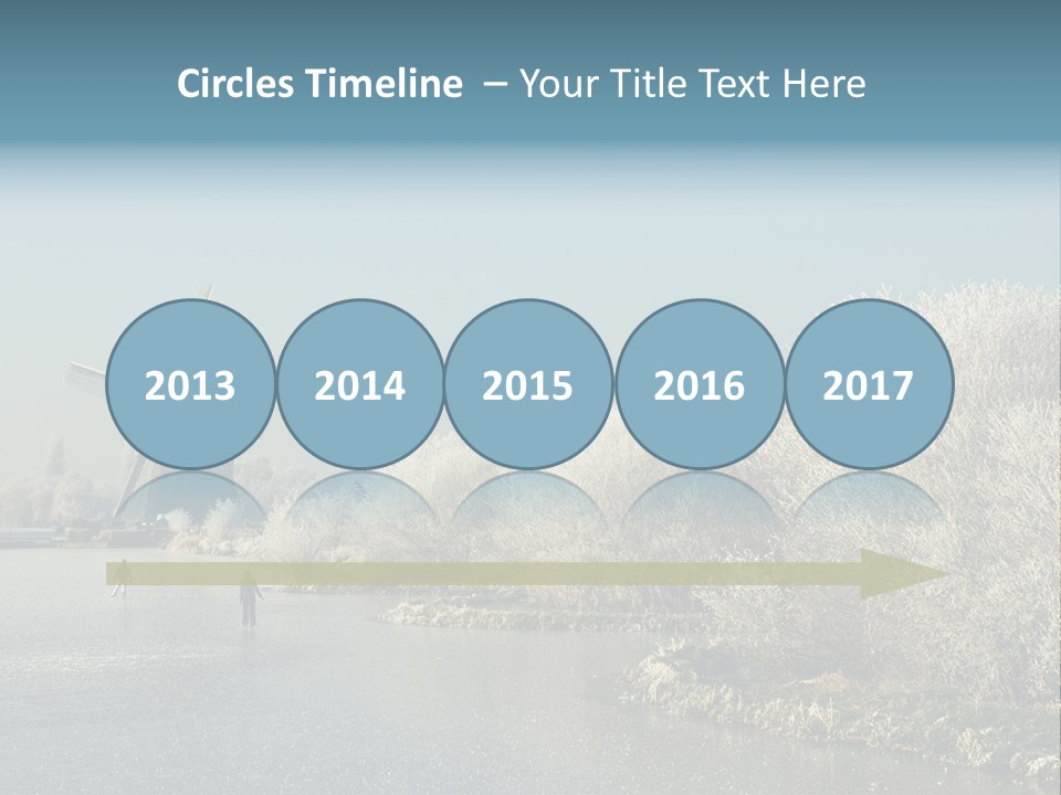 Tree Blue Frost PowerPoint Template