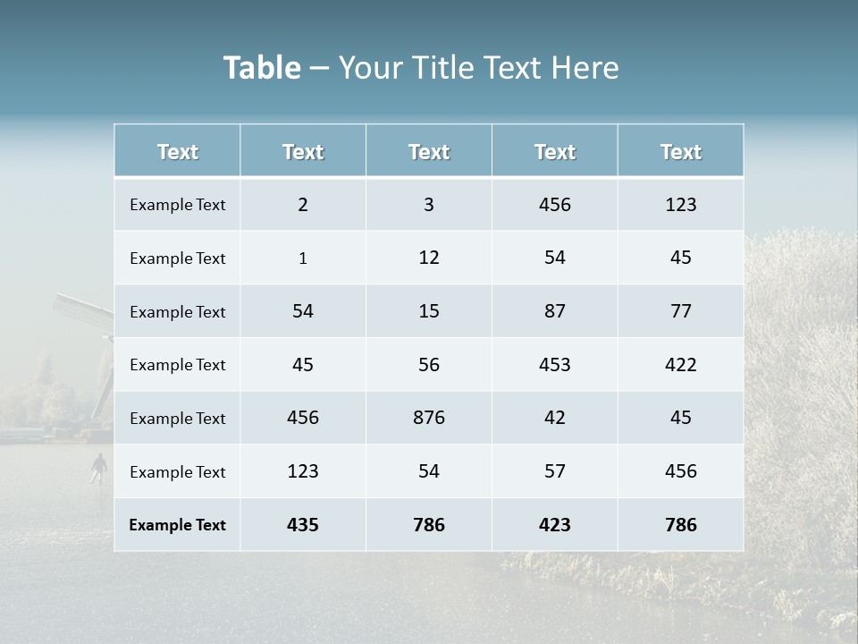 Tree Blue Frost PowerPoint Template