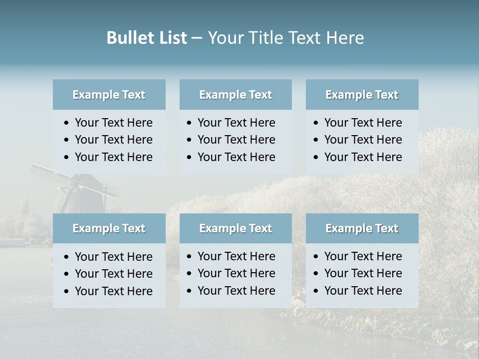 Tree Blue Frost PowerPoint Template