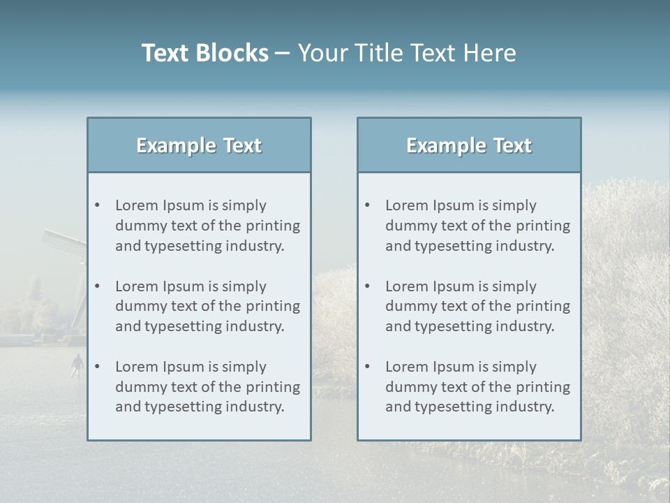 Tree Blue Frost PowerPoint Template