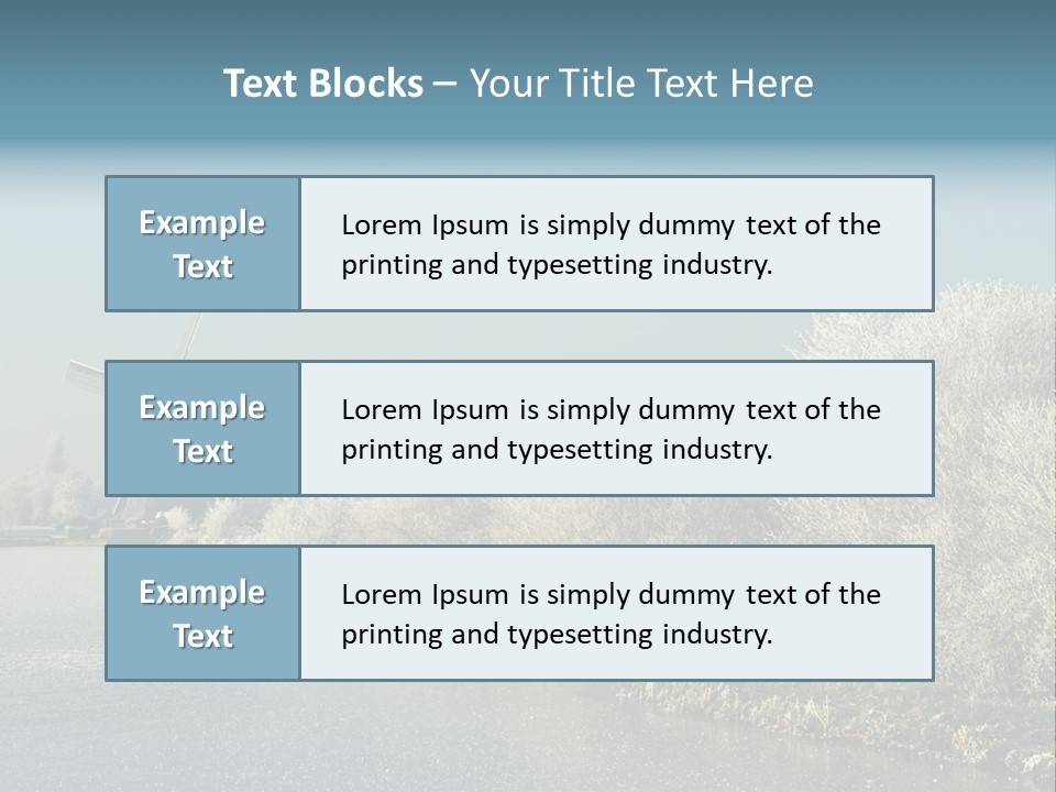 Tree Blue Frost PowerPoint Template
