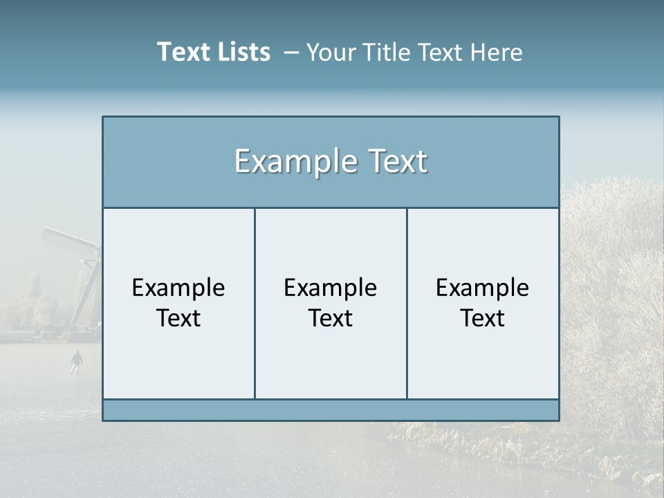Tree Blue Frost PowerPoint Template