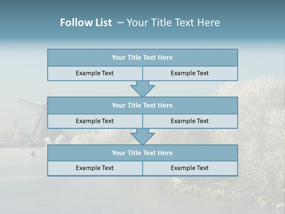 Tree Blue Frost PowerPoint Template