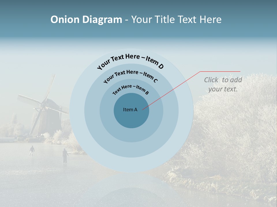 Tree Blue Frost PowerPoint Template