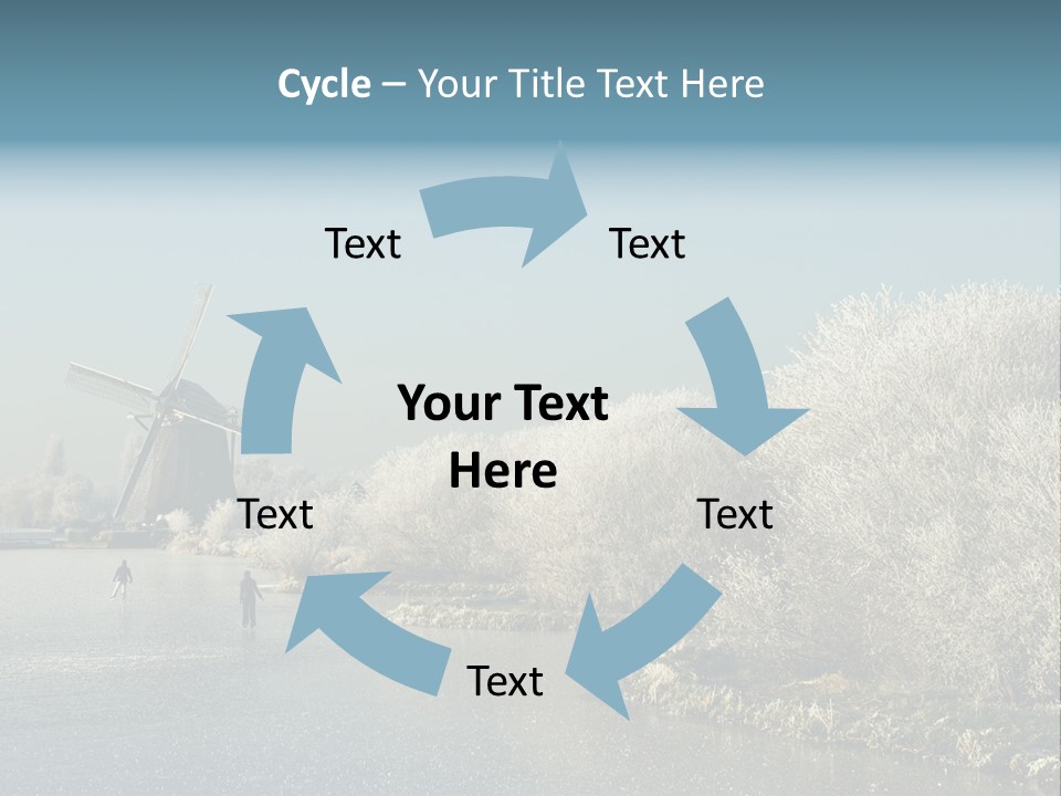Tree Blue Frost PowerPoint Template
