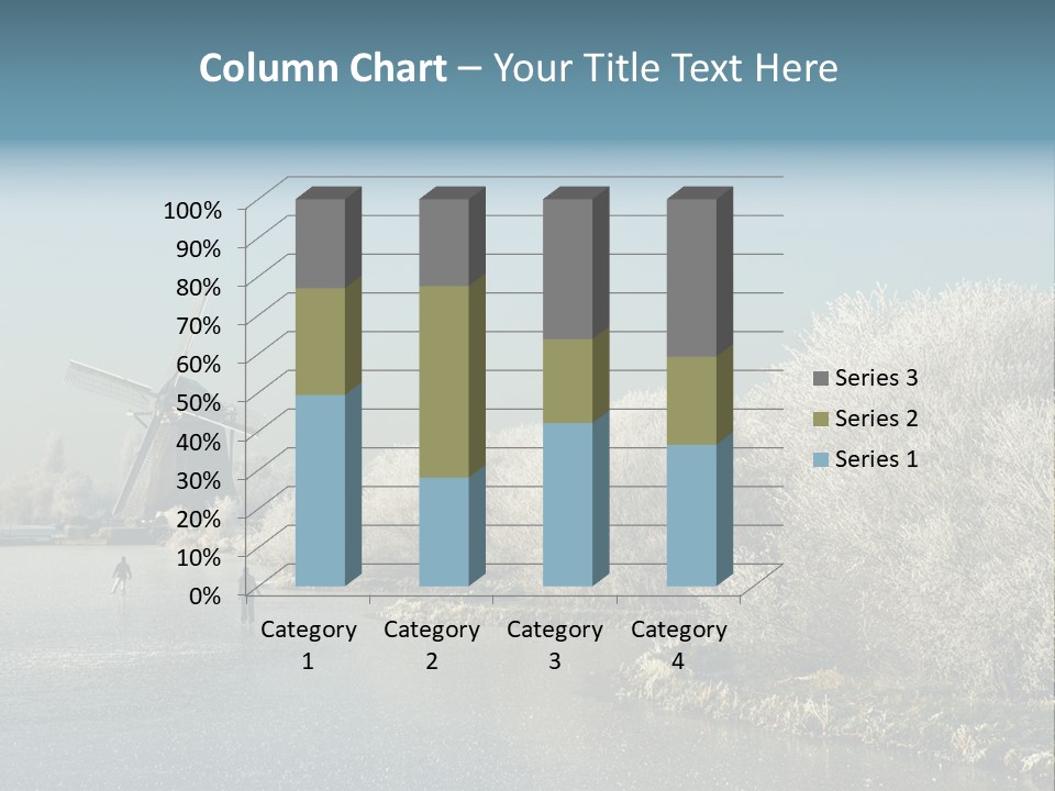 Tree Blue Frost PowerPoint Template