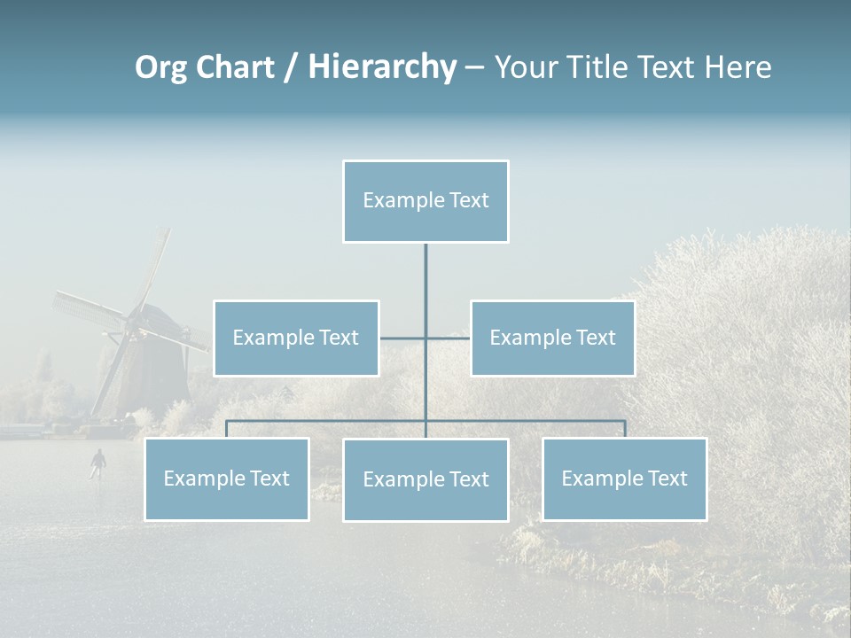 Tree Blue Frost PowerPoint Template