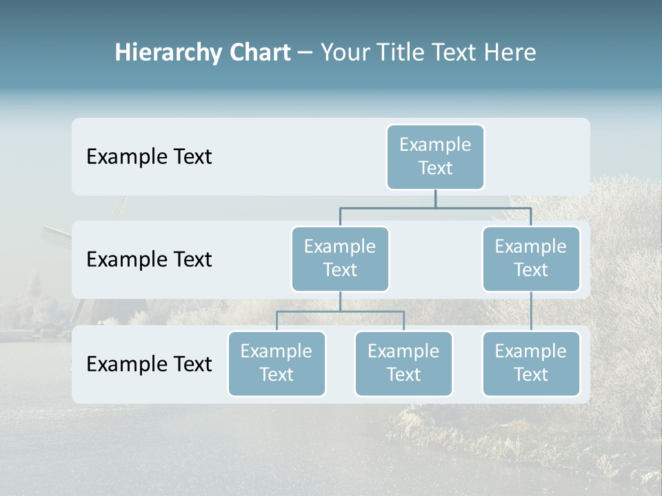 Tree Blue Frost PowerPoint Template
