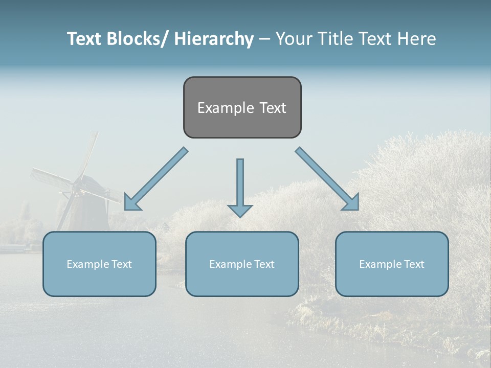 Tree Blue Frost PowerPoint Template