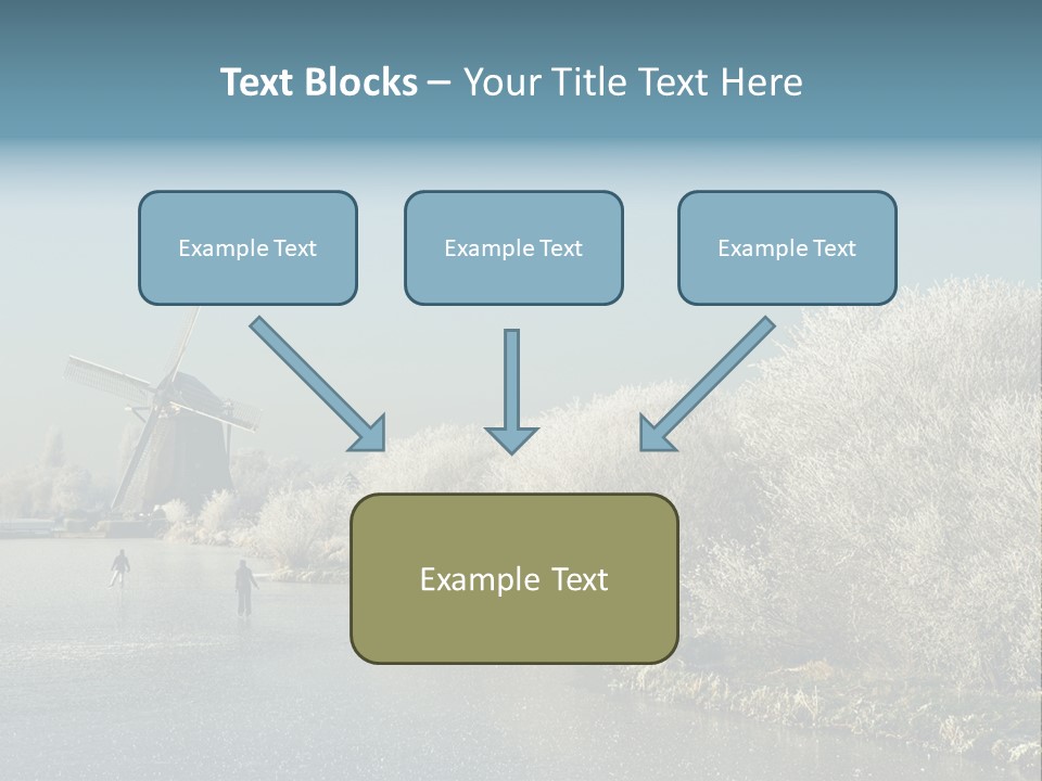 Tree Blue Frost PowerPoint Template