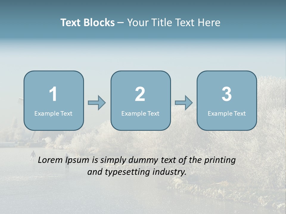 Tree Blue Frost PowerPoint Template