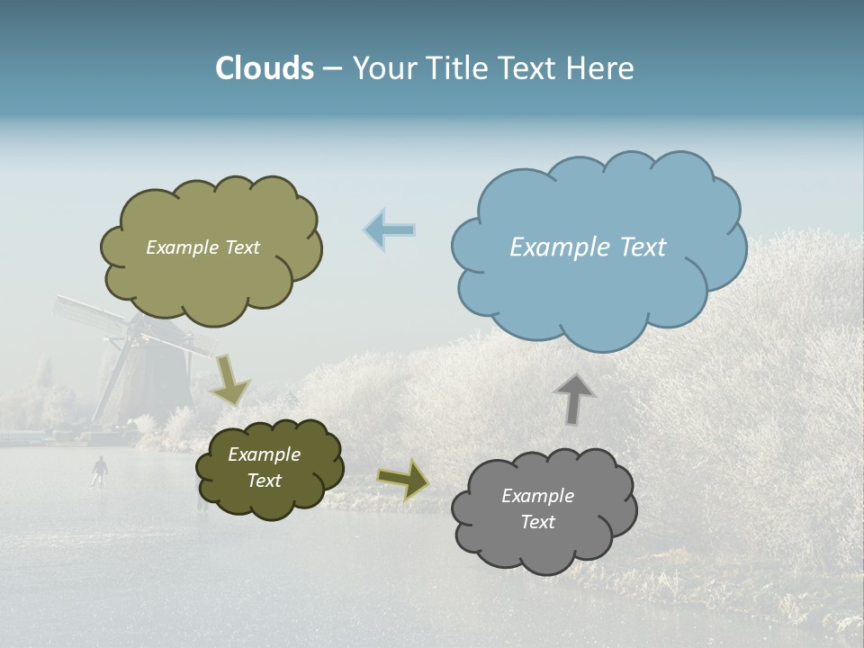Tree Blue Frost PowerPoint Template