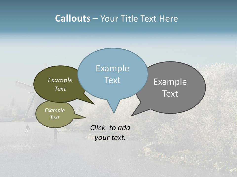 Tree Blue Frost PowerPoint Template