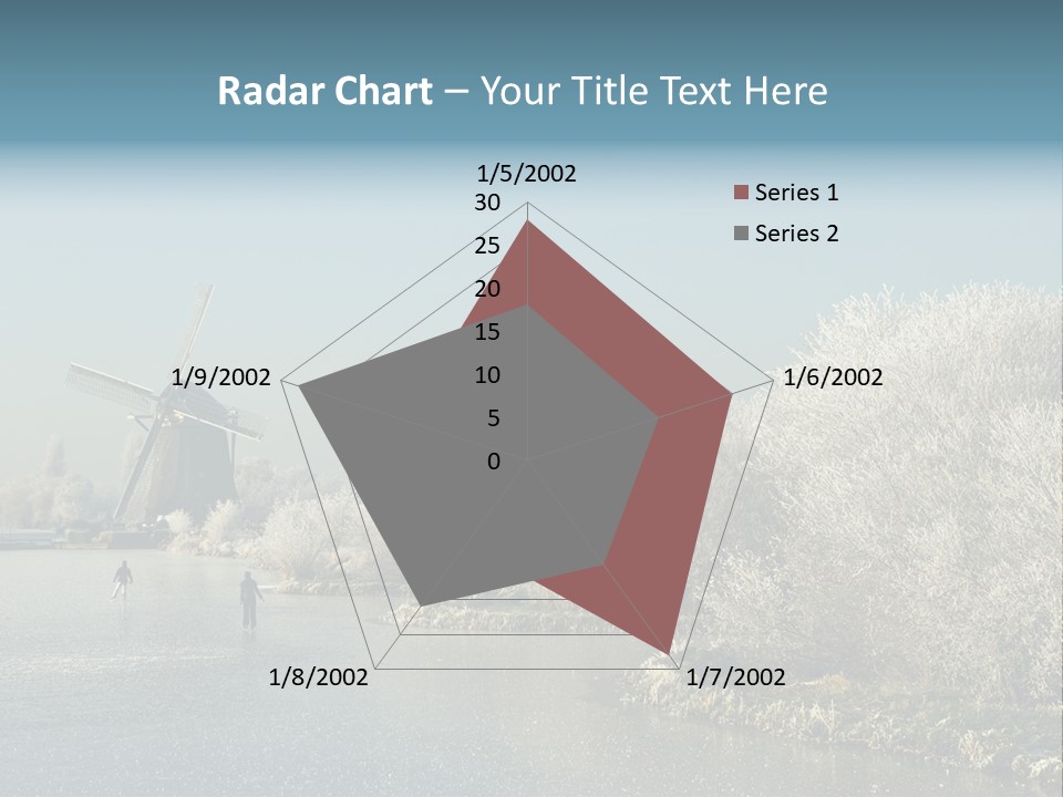 Tree Blue Frost PowerPoint Template