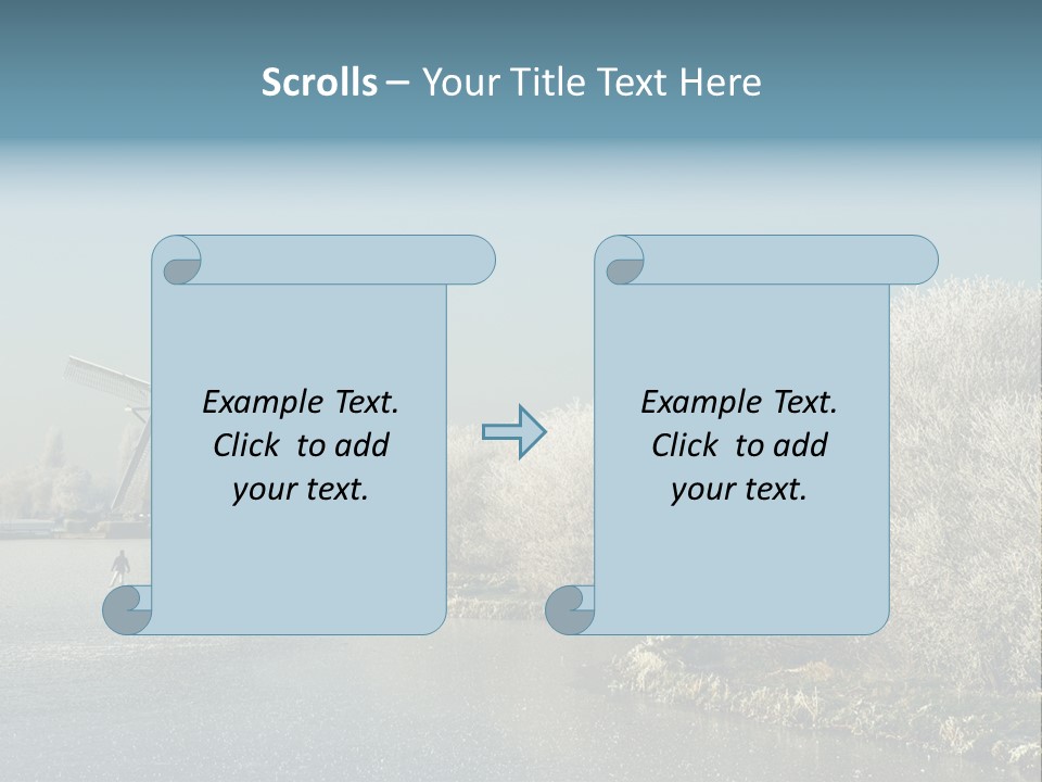 Tree Blue Frost PowerPoint Template