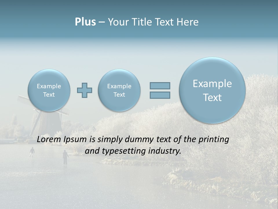 Tree Blue Frost PowerPoint Template