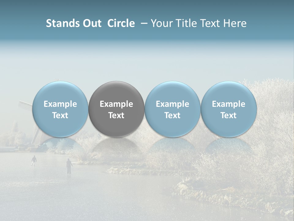 Tree Blue Frost PowerPoint Template