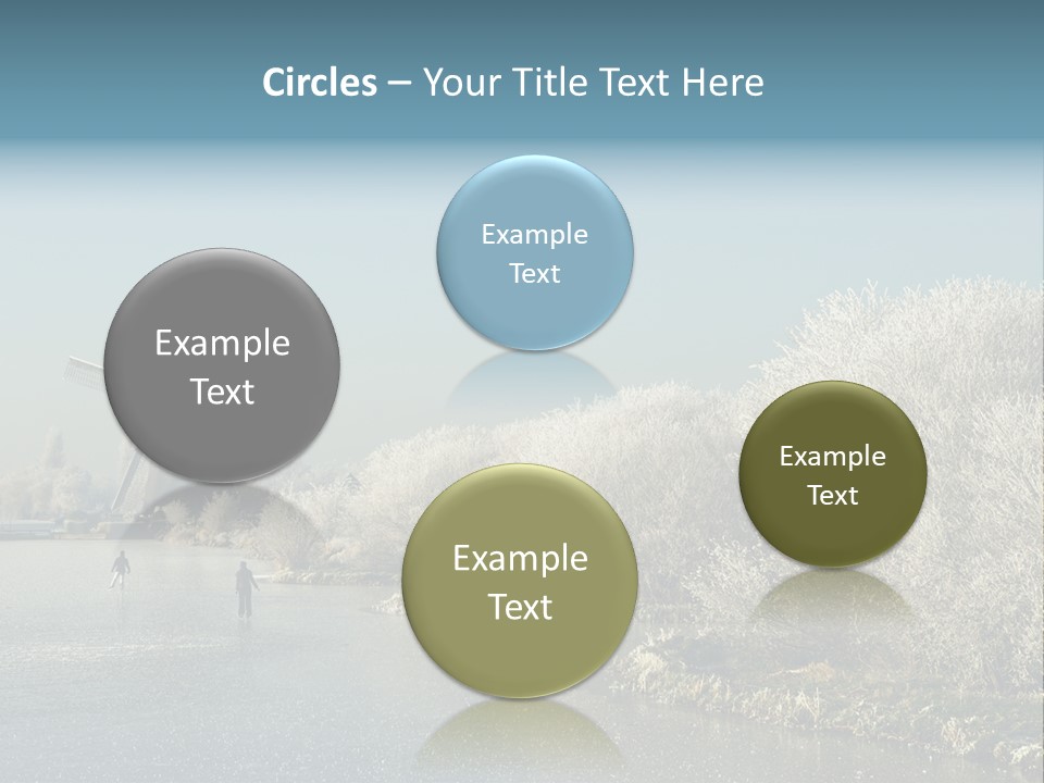 Tree Blue Frost PowerPoint Template