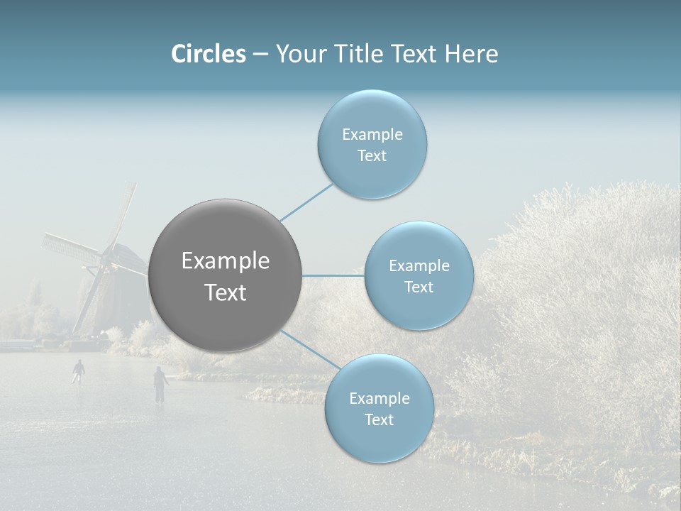 Tree Blue Frost PowerPoint Template