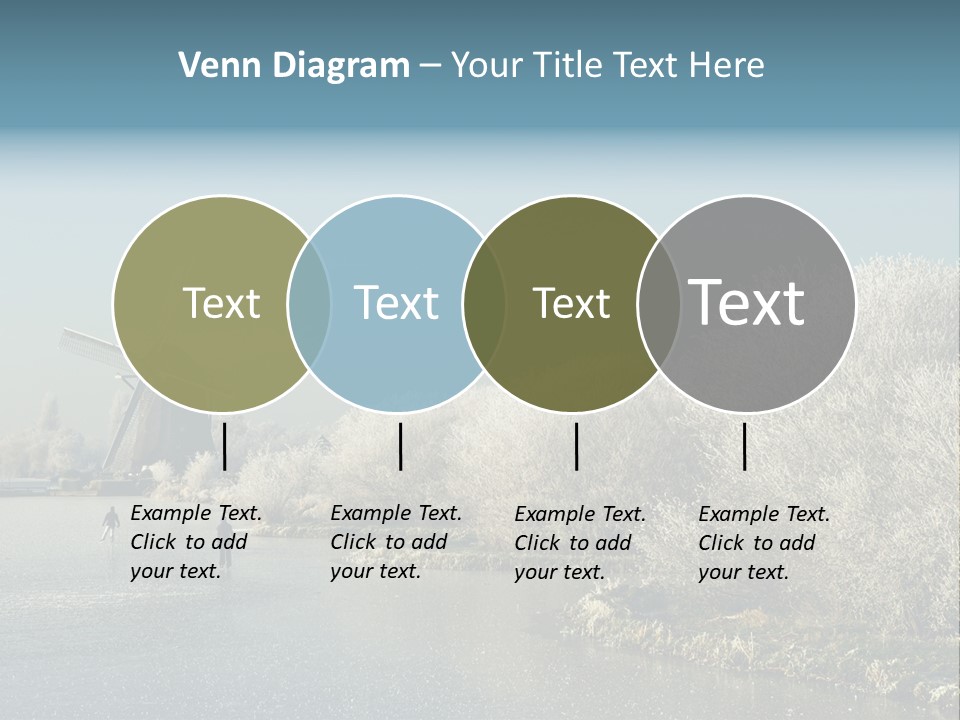 Tree Blue Frost PowerPoint Template
