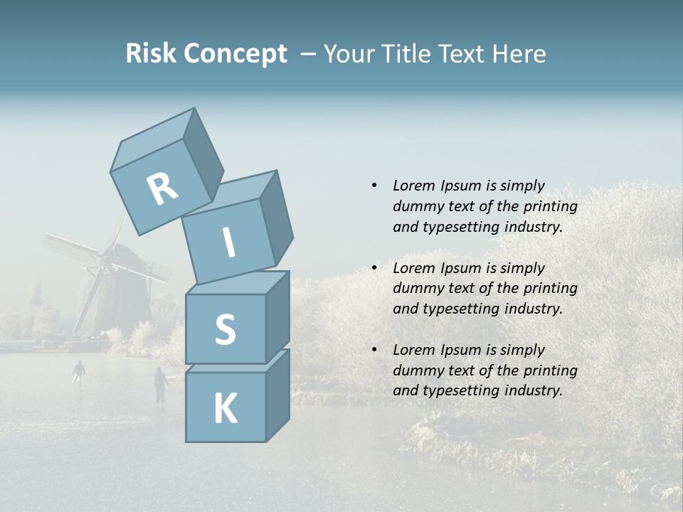 Tree Blue Frost PowerPoint Template