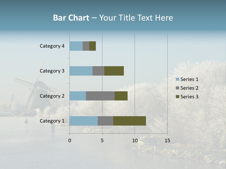 Tree Blue Frost PowerPoint Template