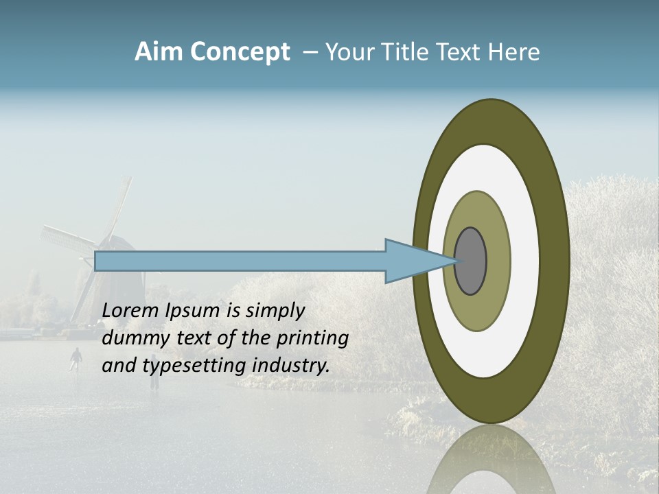 Tree Blue Frost PowerPoint Template