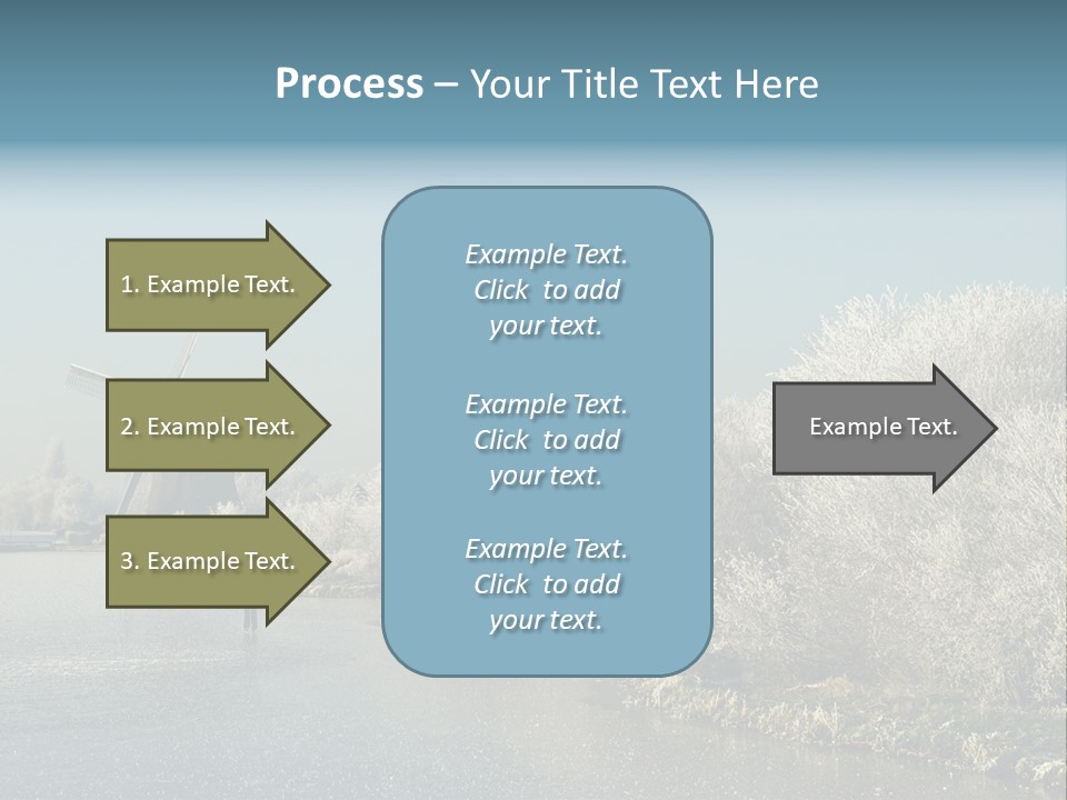 Tree Blue Frost PowerPoint Template
