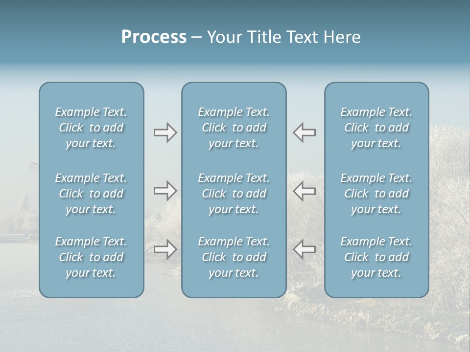 Tree Blue Frost PowerPoint Template