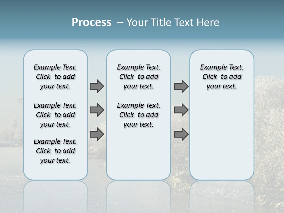 Tree Blue Frost PowerPoint Template