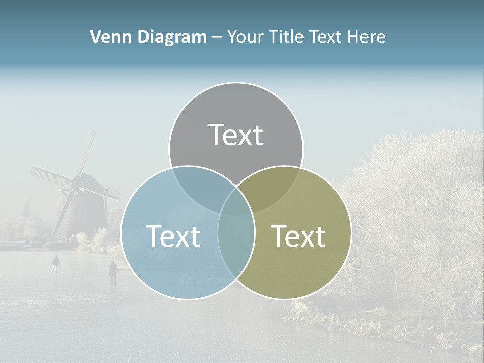 Tree Blue Frost PowerPoint Template