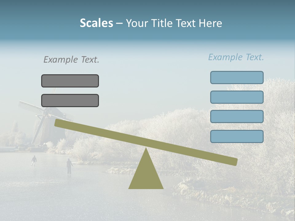 Tree Blue Frost PowerPoint Template