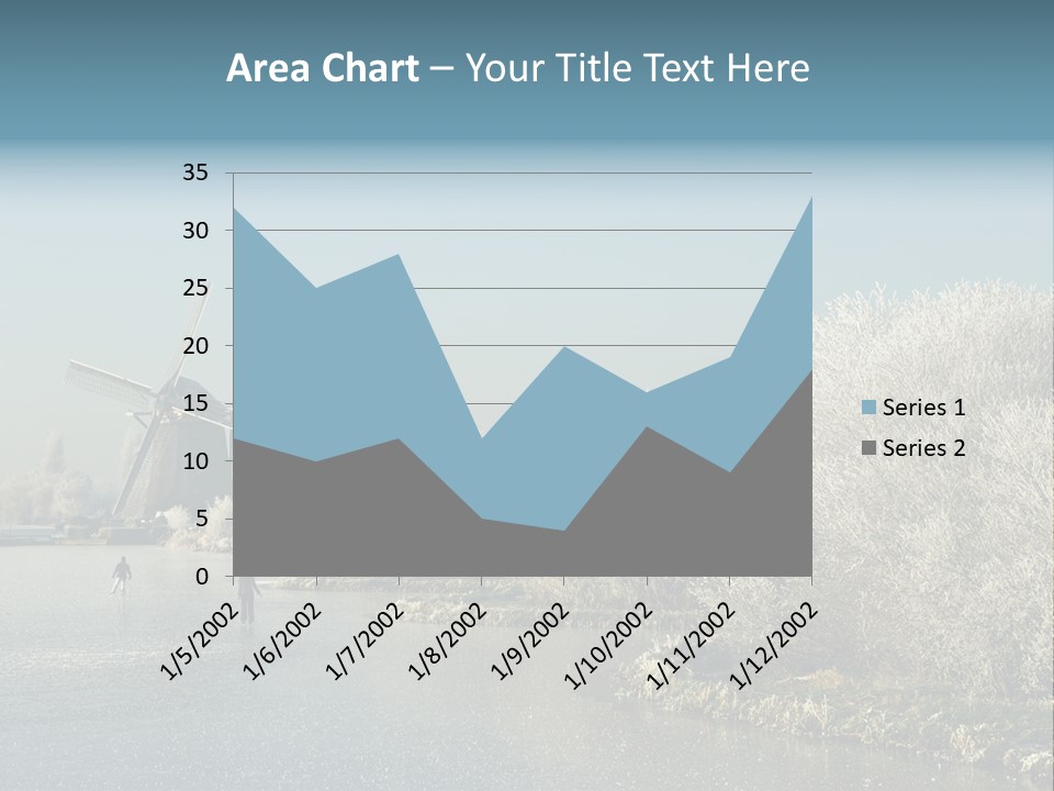 Tree Blue Frost PowerPoint Template