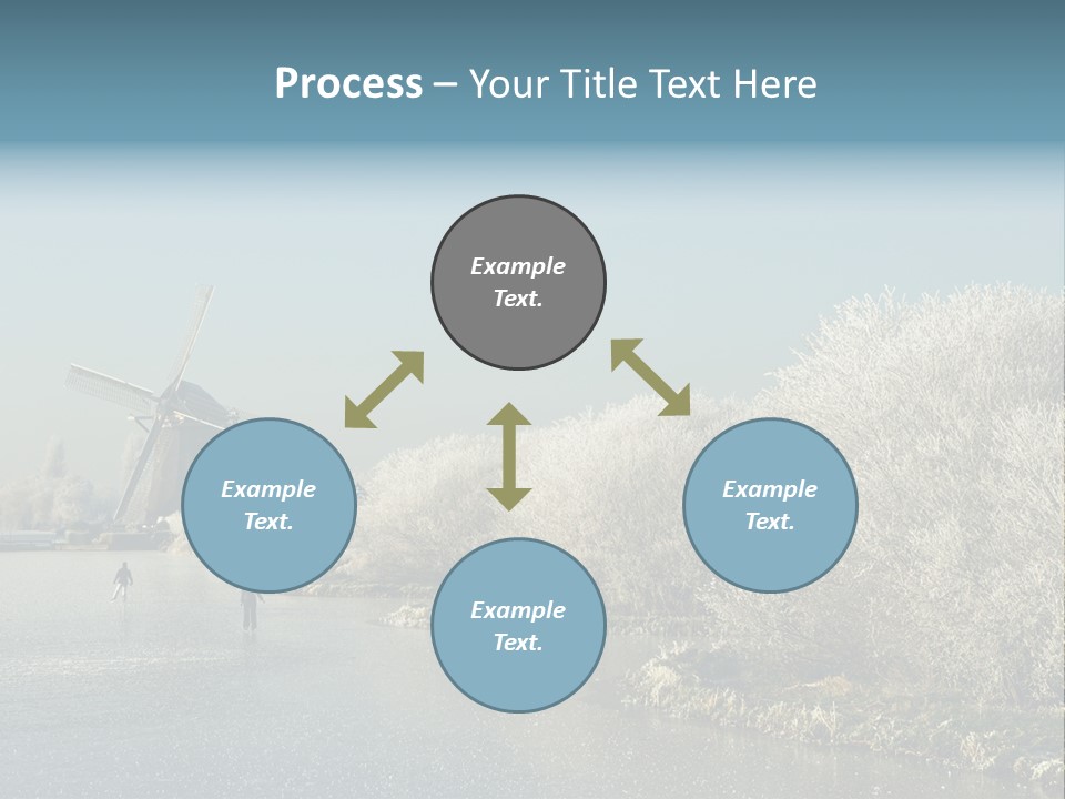 Tree Blue Frost PowerPoint Template
