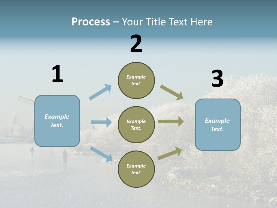 Tree Blue Frost PowerPoint Template