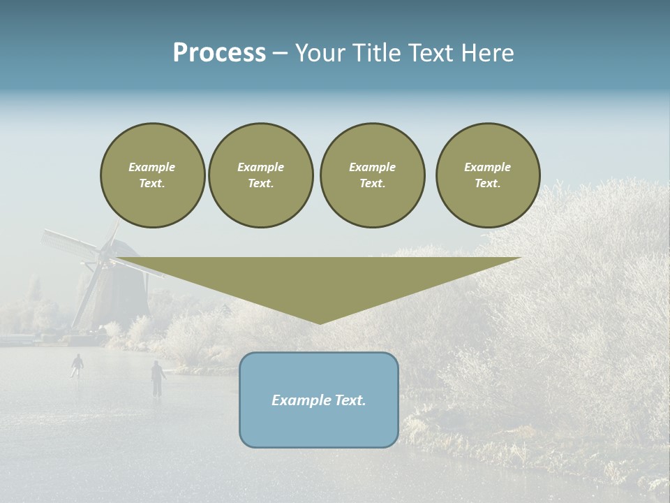 Tree Blue Frost PowerPoint Template