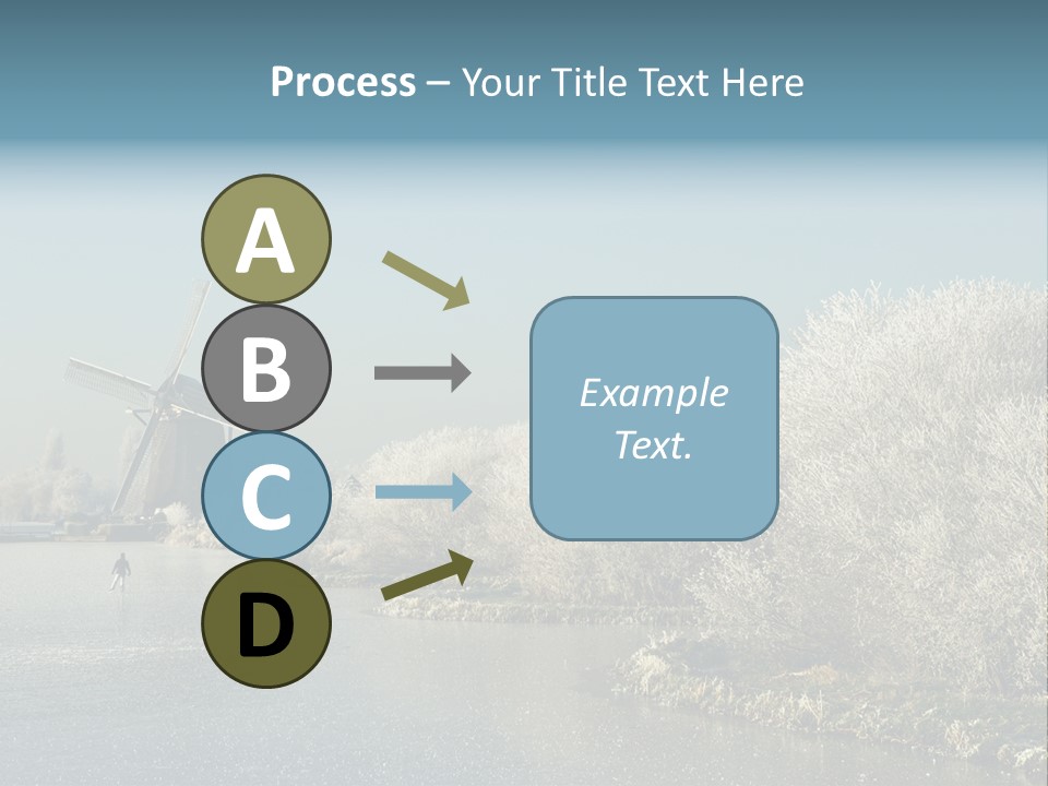 Tree Blue Frost PowerPoint Template