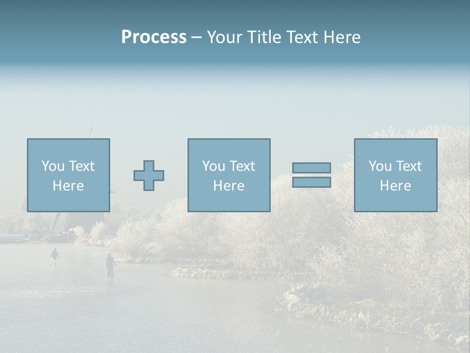 Tree Blue Frost PowerPoint Template