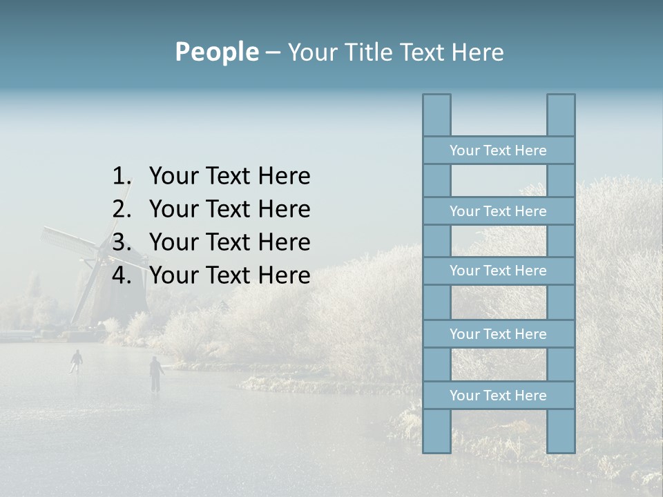 Tree Blue Frost PowerPoint Template