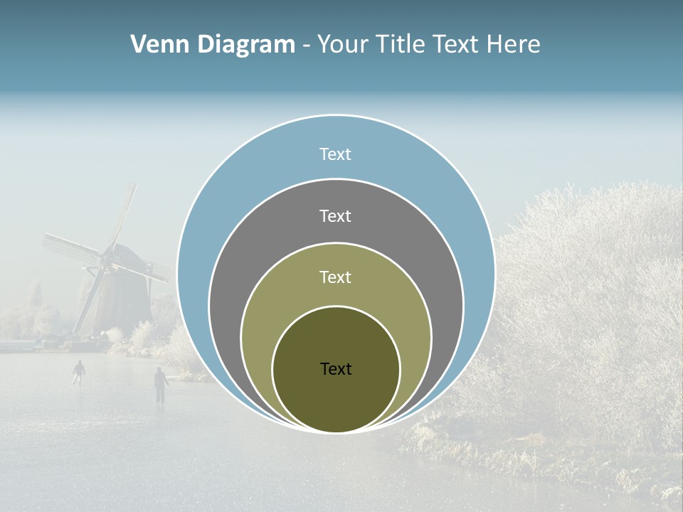 Tree Blue Frost PowerPoint Template
