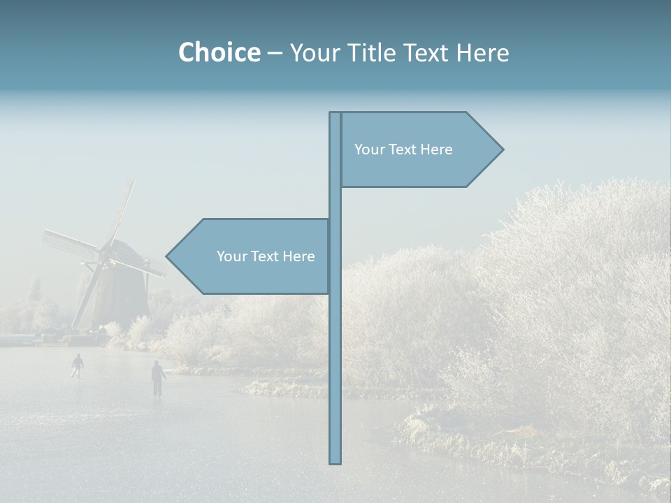 Tree Blue Frost PowerPoint Template