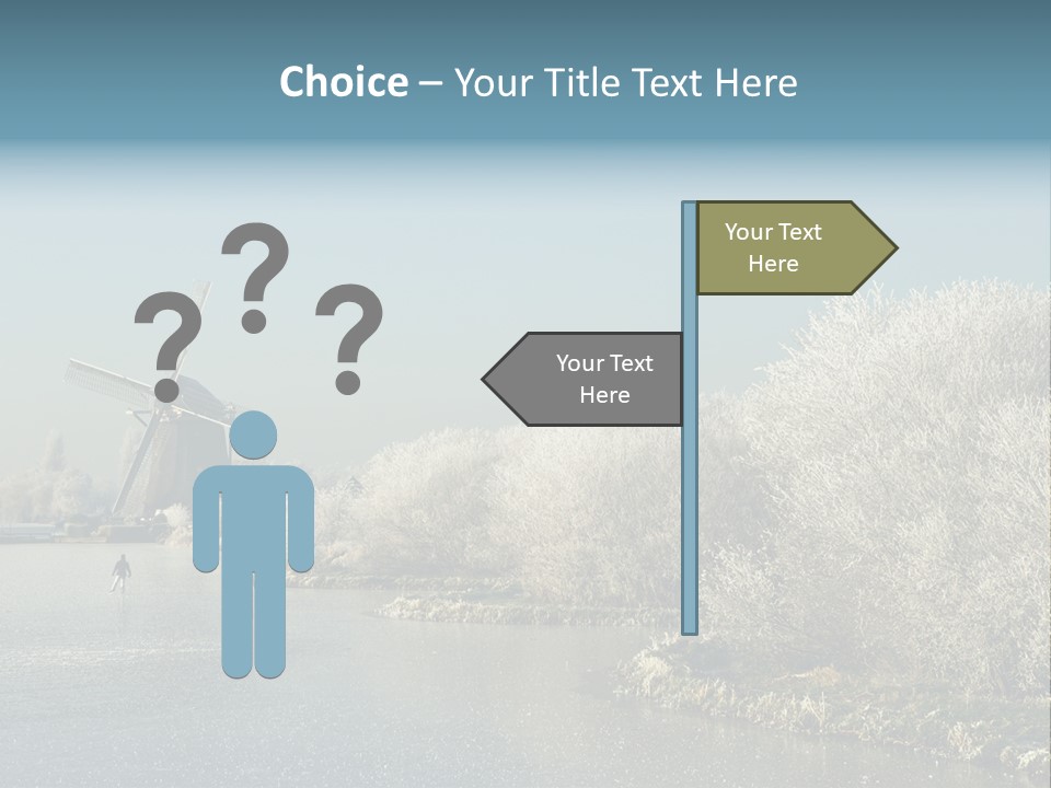 Tree Blue Frost PowerPoint Template