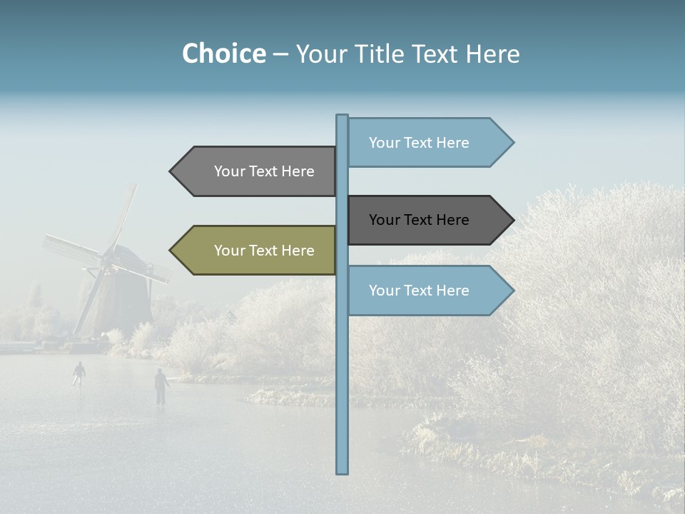 Tree Blue Frost PowerPoint Template