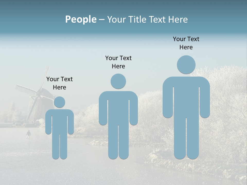 Tree Blue Frost PowerPoint Template