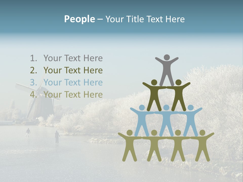 Tree Blue Frost PowerPoint Template