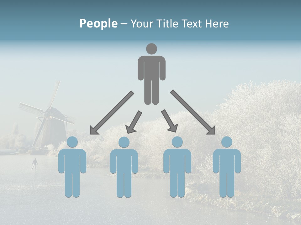 Tree Blue Frost PowerPoint Template