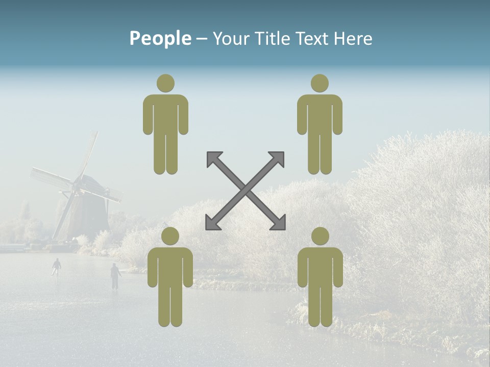 Tree Blue Frost PowerPoint Template