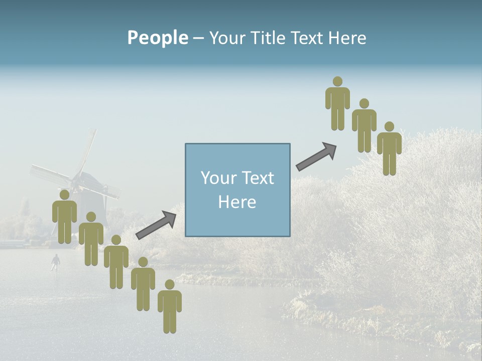 Tree Blue Frost PowerPoint Template