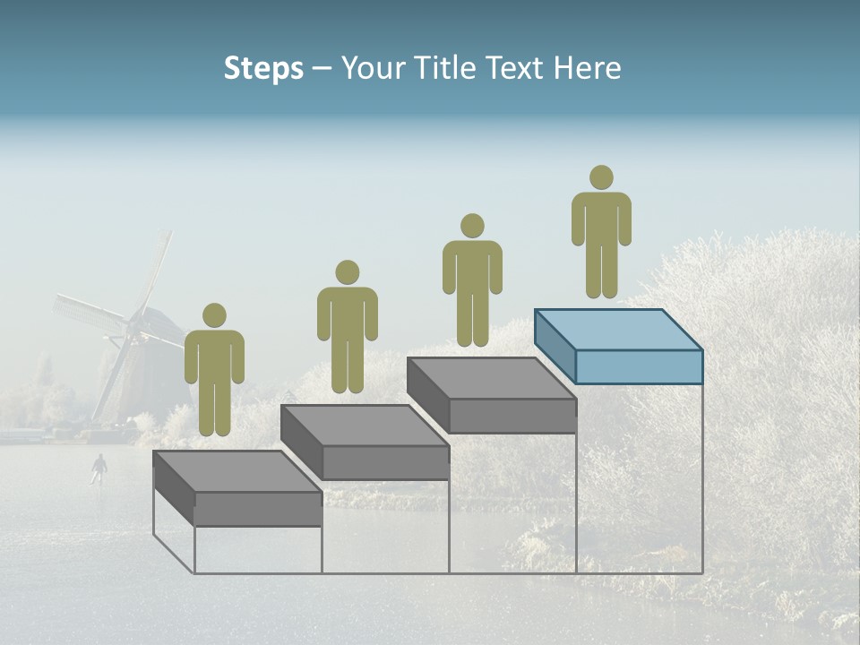Tree Blue Frost PowerPoint Template