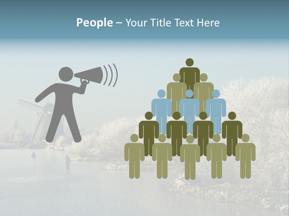 Tree Blue Frost PowerPoint Template